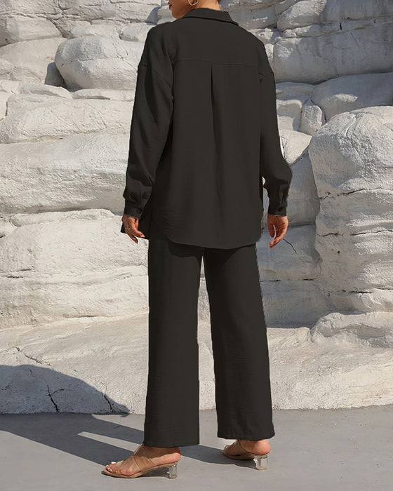 Set Lange Mouw Casual Effen