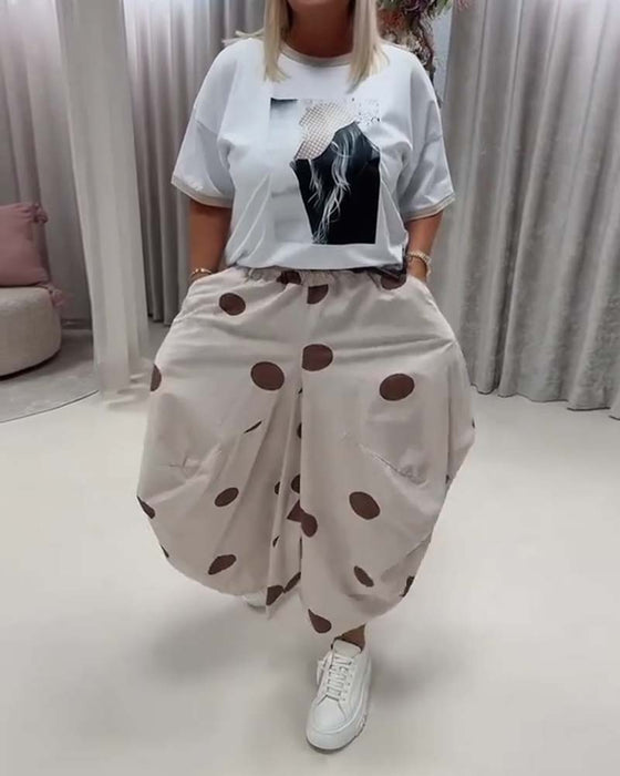Harem Broek Trekkoord Zak Stipjes Loose Fit