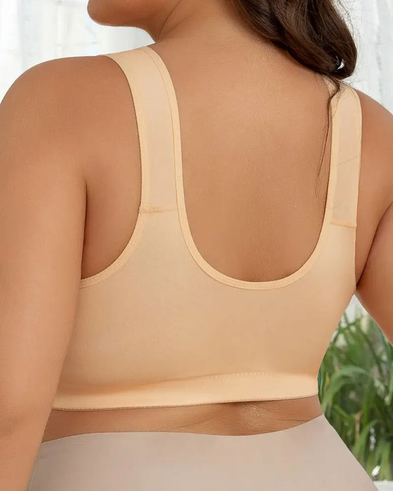 Voor Sluiting Draadloze Chic Geometrische Print Bralette