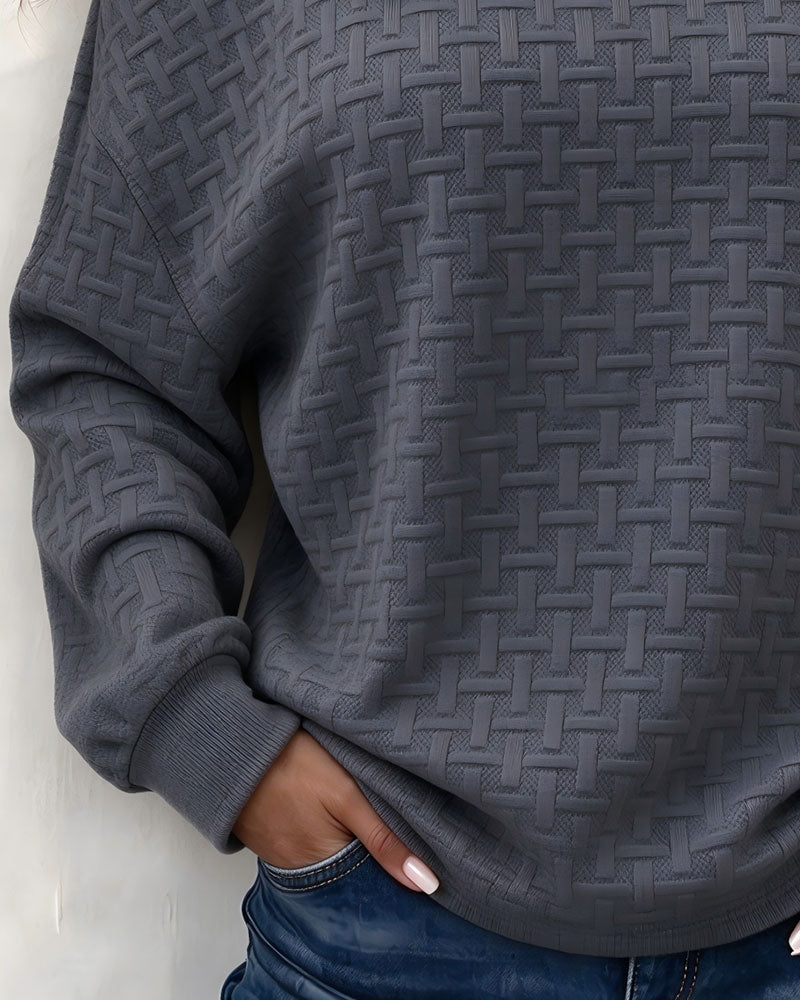 Blouse Off-Shoulder Lange Mouw Loose