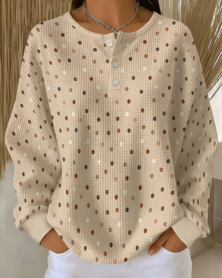 Sweatshirt Ronde Hals Stippen