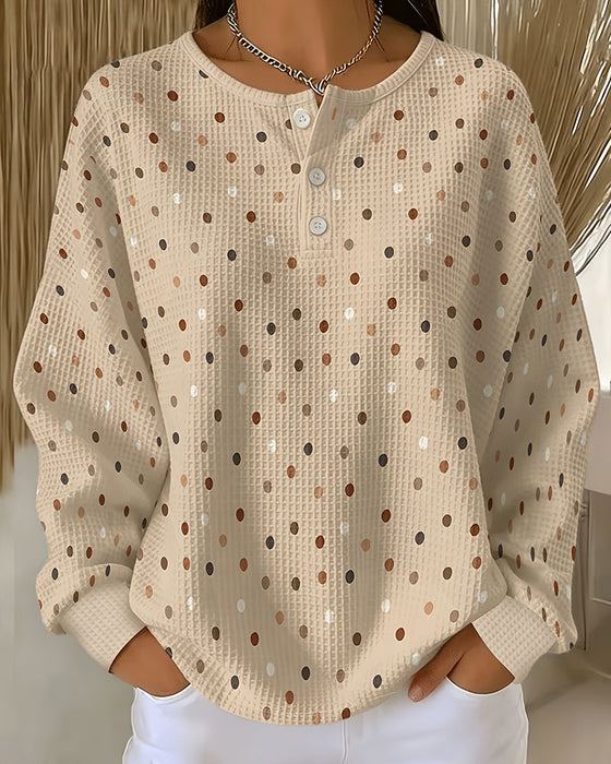 Sweatshirt Ronde Hals Stippen