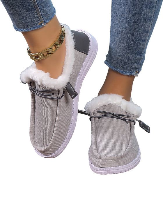 Effen kleur verdikte warme katoenen schoenen