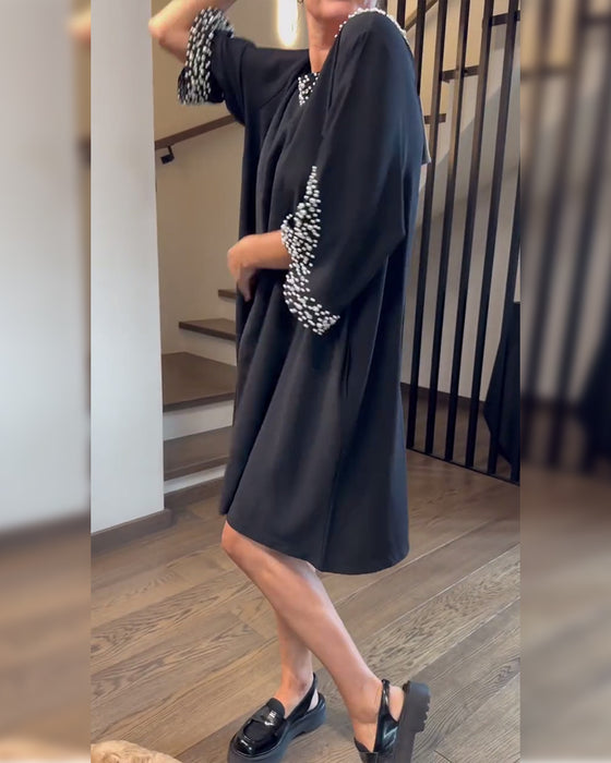 Modieuze Loszittende Kralenjurk