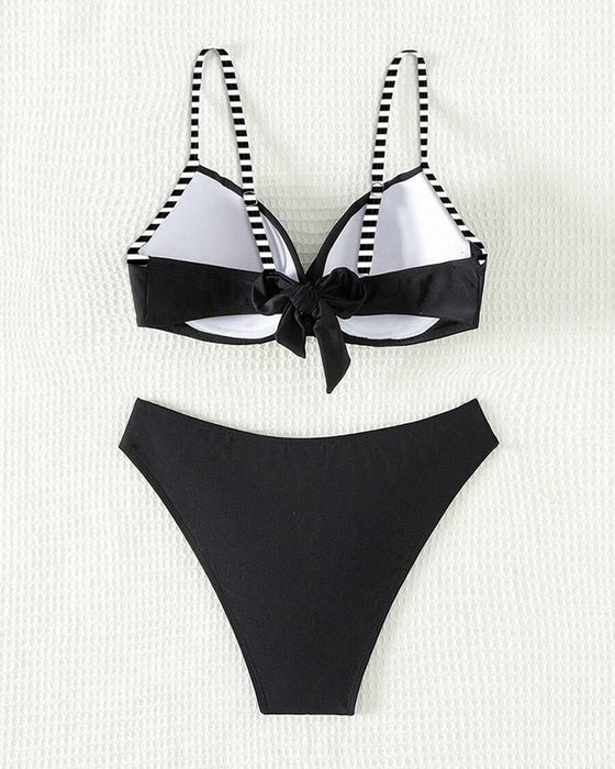 Bikini Sexy Gestreept Contrast Driehoek