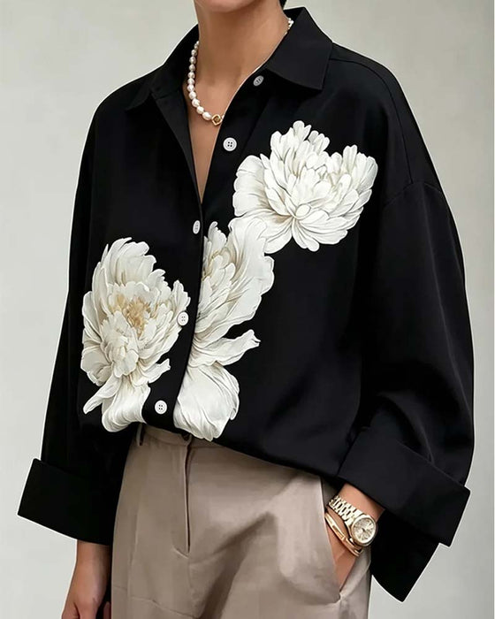 Overhemd Bloemen Print Slag