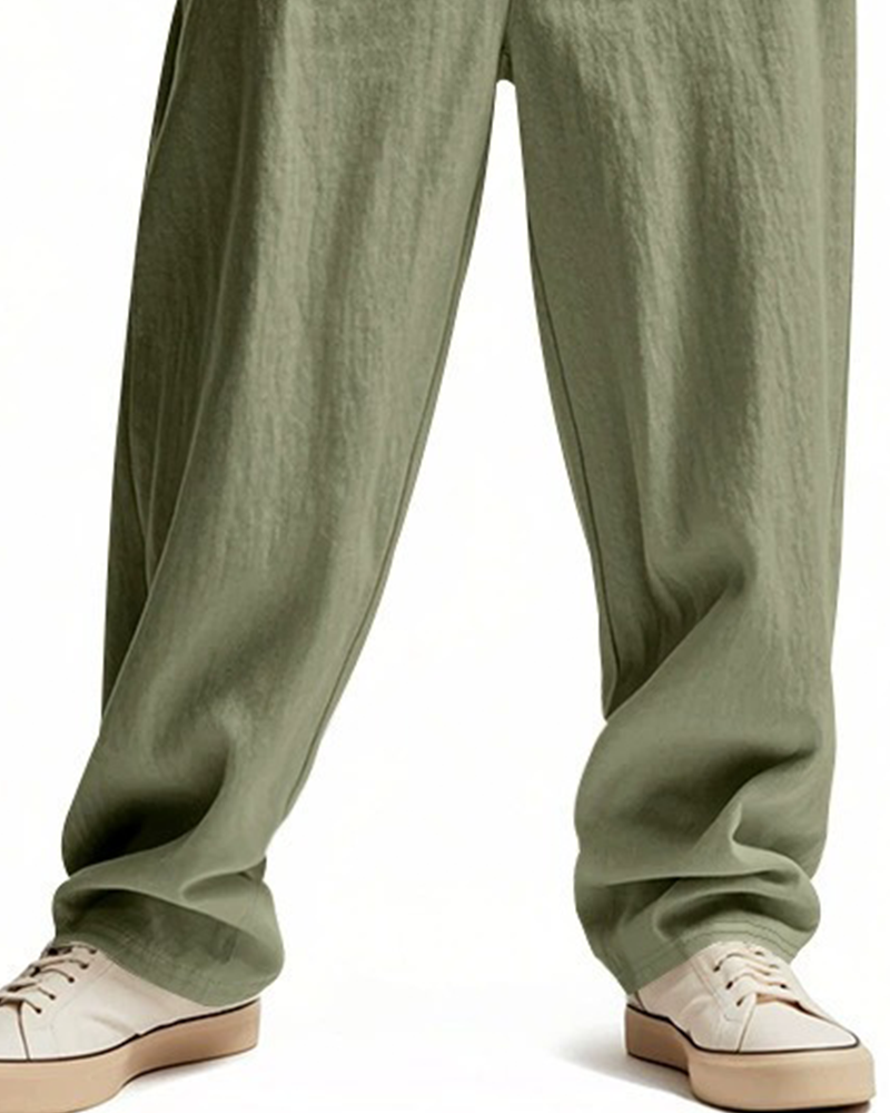 Broek Casual Effen Straight-Leg