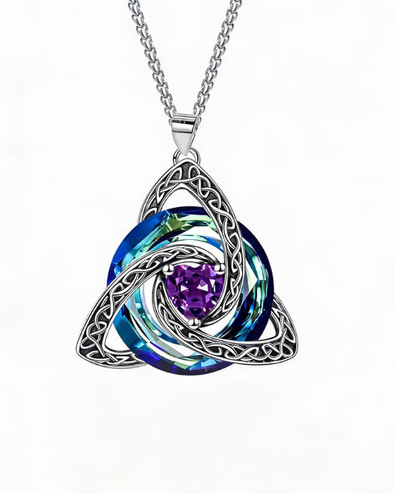 Geboortesteen Keltische Drie-eenheid Knoop Ketting ✨