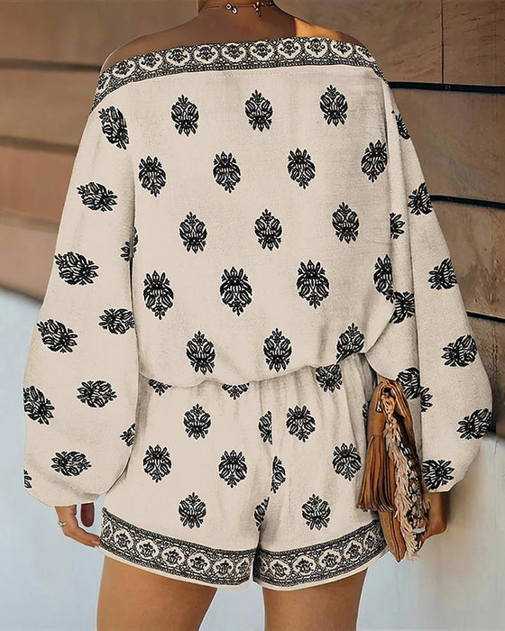 Set Dames 2 Delen Outfit Boho Top En Shorts