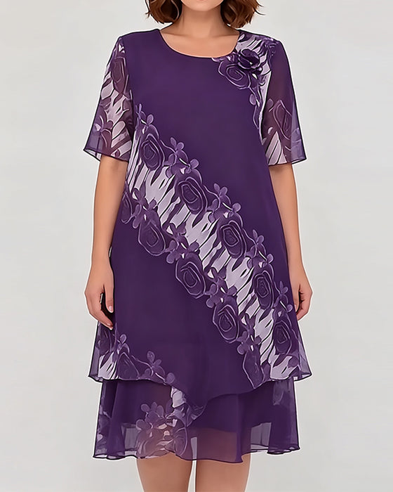 Jurk Rondhals Bloemen Casual