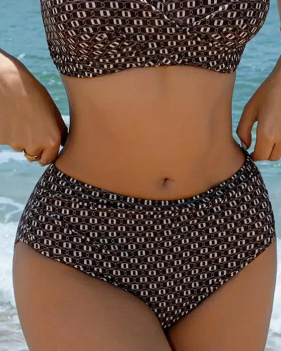 Bikinis U-Hals Dubbele Spaghettibandje