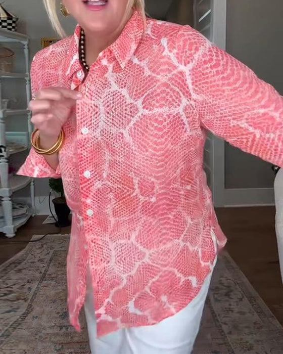 Blouse Met Knopjes En Getextureerd Kenmerken