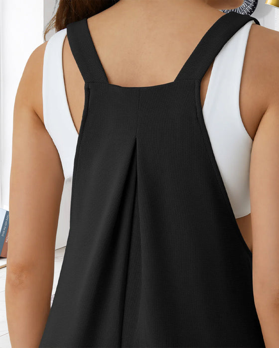 Jumpsuit Effen Kleur Geplooid