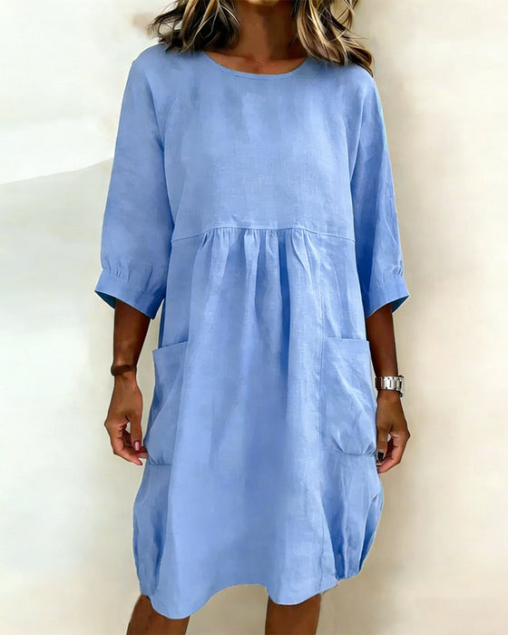 Jurk Driekwart Mouw Wijd