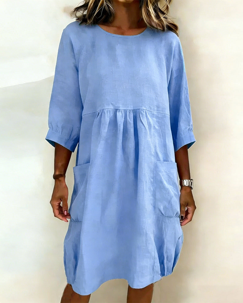 Jurk Driekwart Mouw Wijd