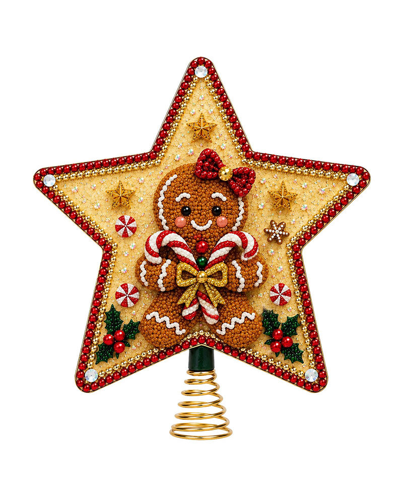 DIY Vijfpuntige Ster Diamant Schilderij Kerstboom Topper