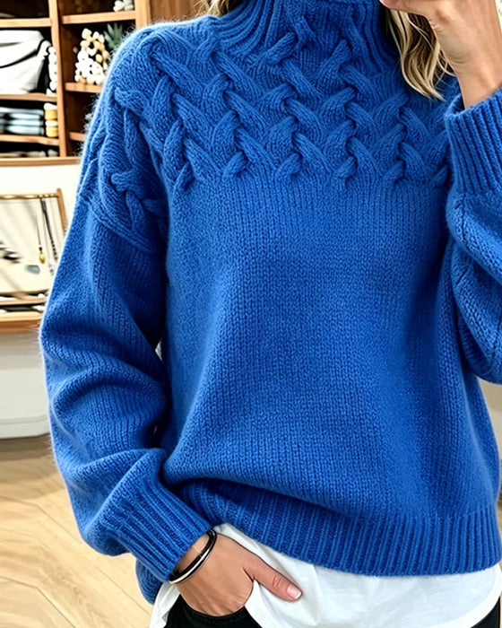 Pullover Effen Casual Lange Mouw