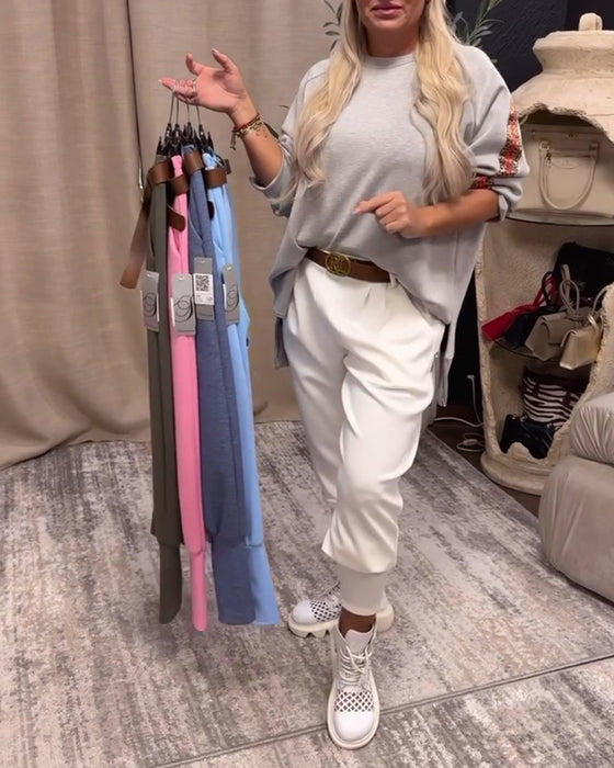 Broek Eenkleurig Eenvoudig