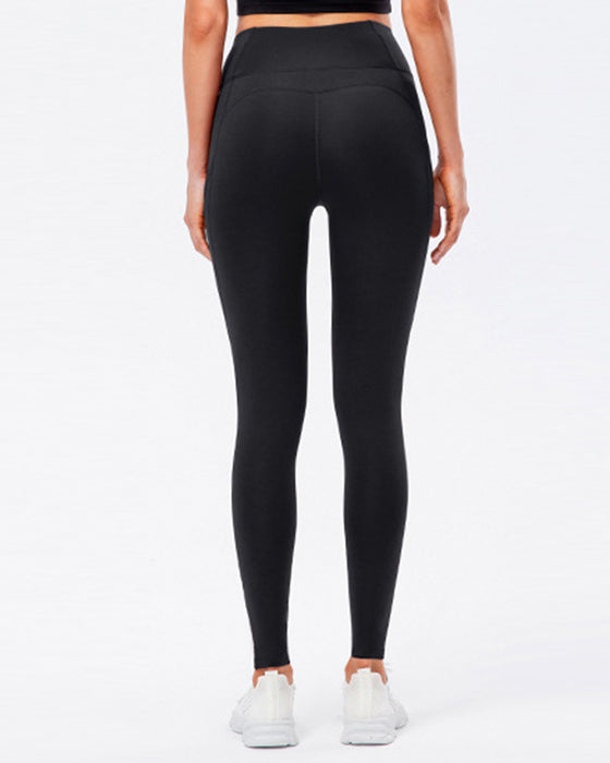 Effen legging met fleece zakken