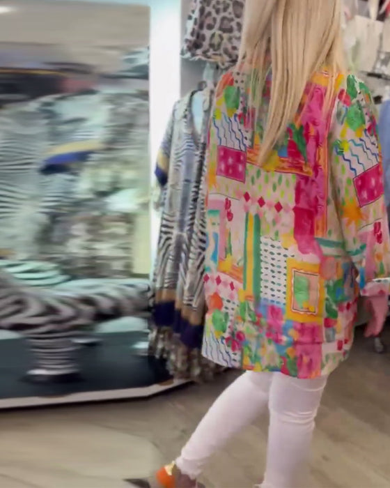 Shirt Kleurrijk Stijlvol Reverkraag