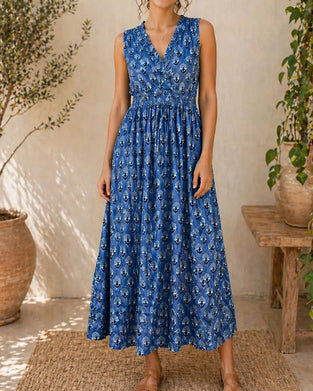 Jurk V-Hals Mouwloos Taille