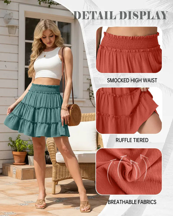 Bovenstuk Elastische Taille Met Ingebouwde Shorts