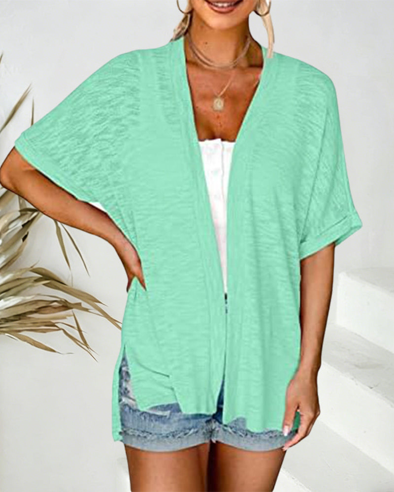 Jas Korte Mouw Casual Effen