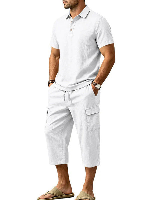 Set Polo Top Capri Broek