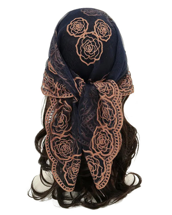 Bloemen Mesh Scallop Design Bandana