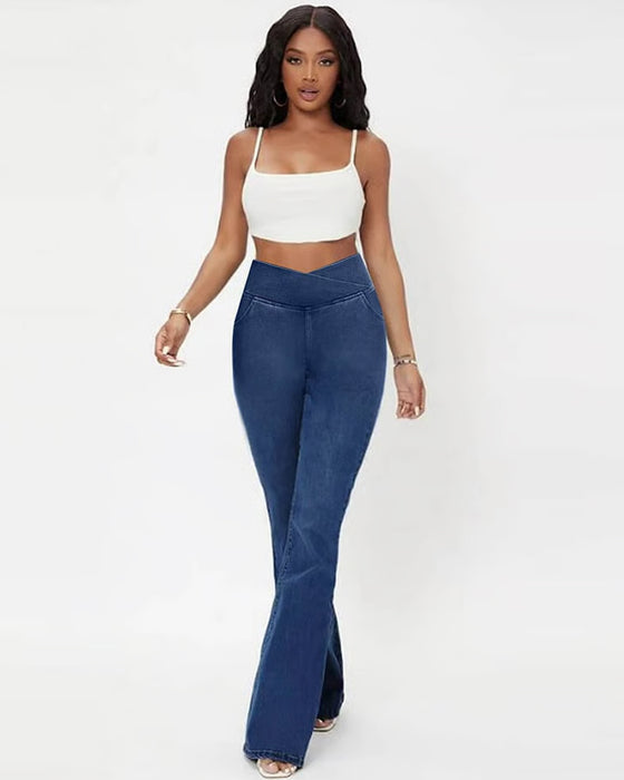 Broek Hoge Rekbaarheid Mode Zak Flare