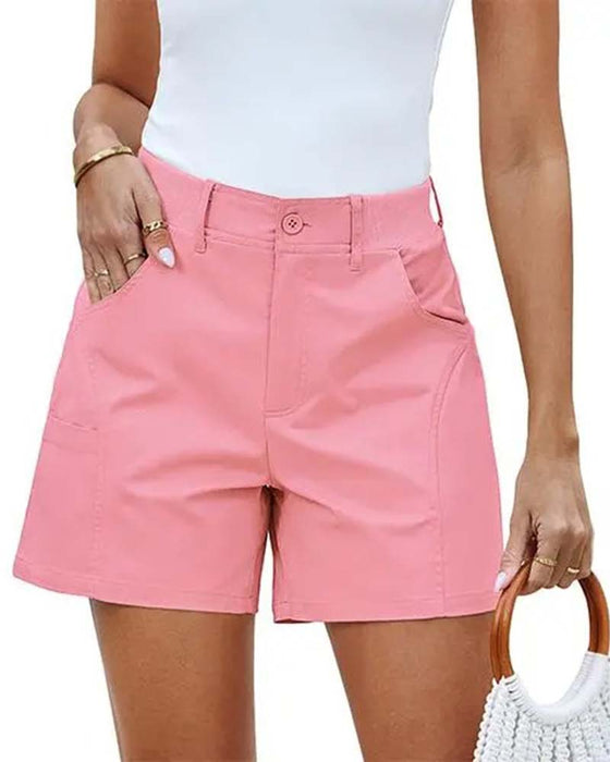 Short Met Zakken Knoop Effen