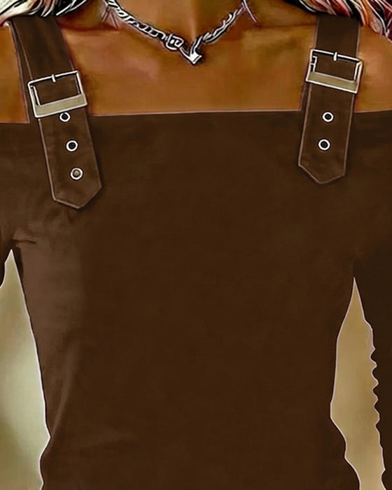 Top Lange Mouw Off-Shoulder Camisole