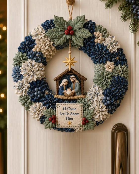 ❄️🎄 3D Stoffen Steekkrans Knutselpakket