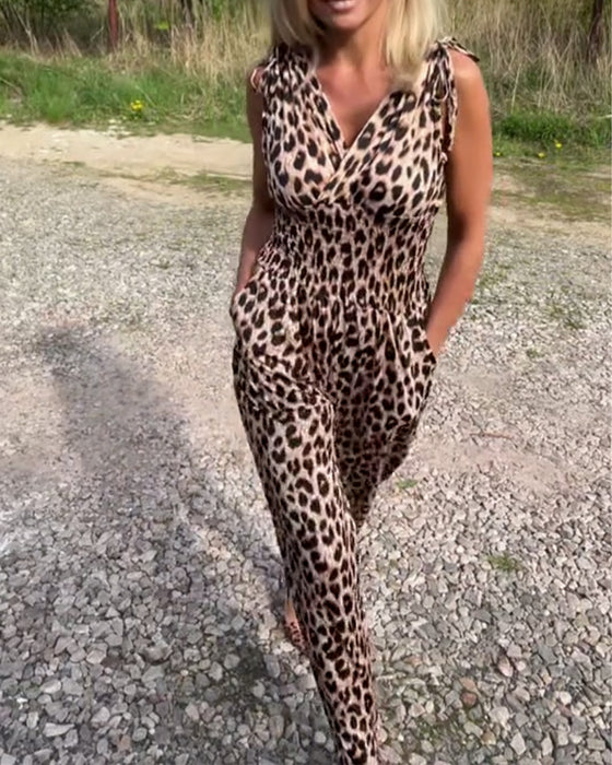 Jumpsuit Modieus Luipaardprint
