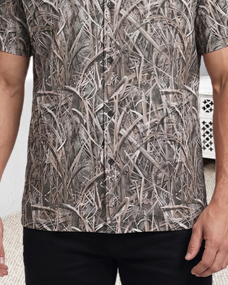 Overhemd Riet Camouflageprint Casual