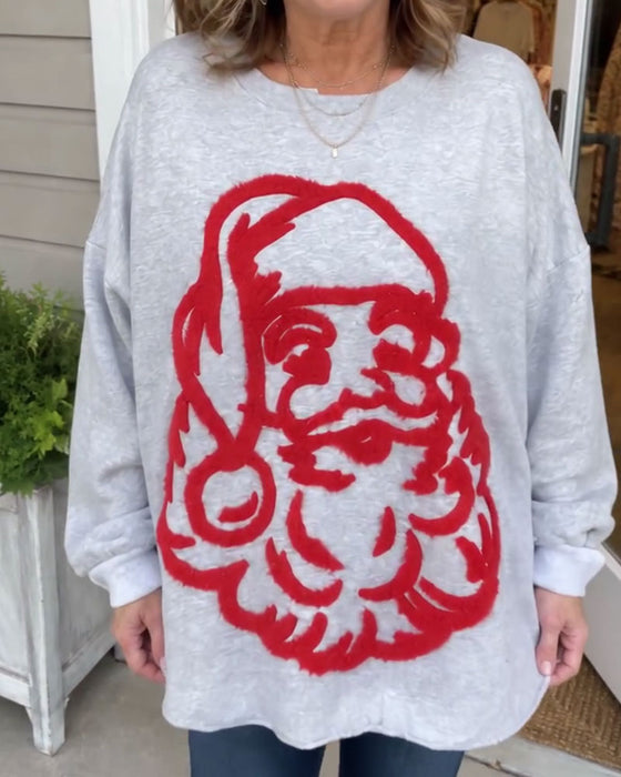 Sweatshirt Stijlvol Kerstman Los
