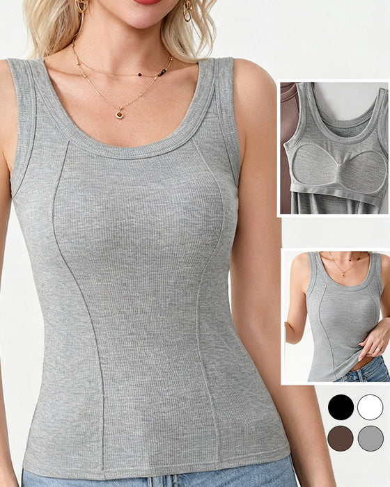 Cami‑Top Effen Kleur Met Ingebouwde Bh