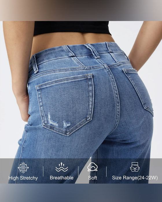 Jeans Zak Knoop Wijde Pijp