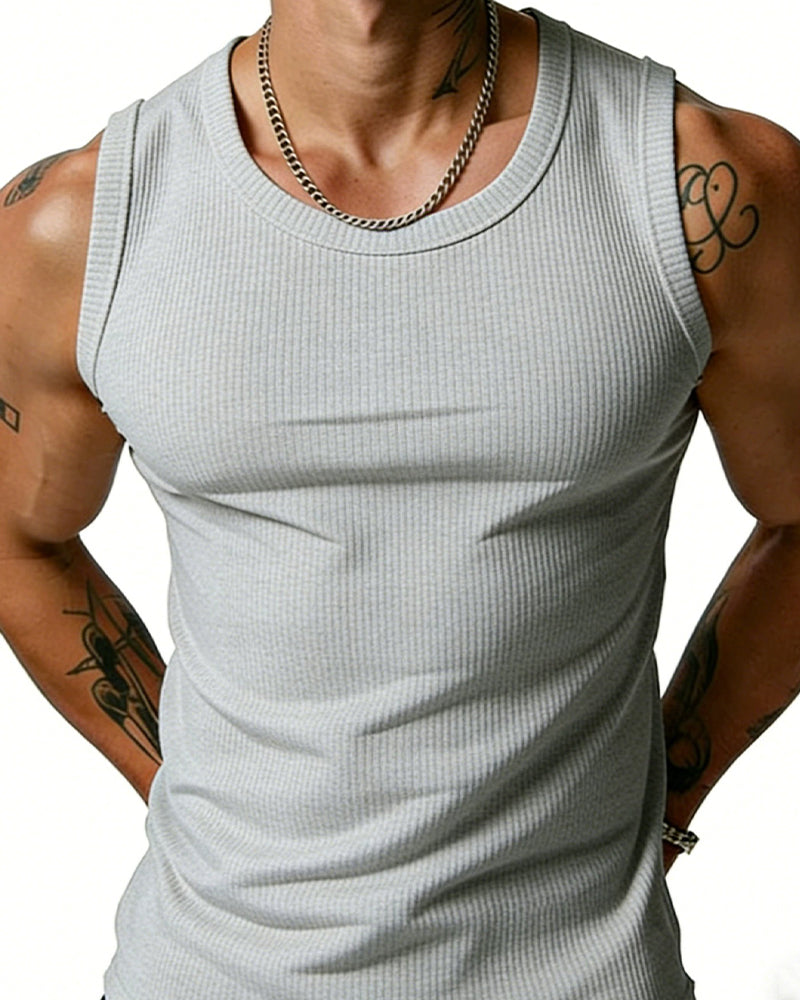 Tanktop Heren Geribbeld Racerback