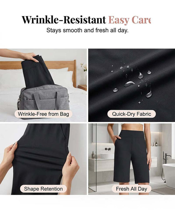 Broek Effen Kleur Hoge Taille Rechte Pijp