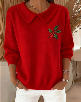 Pullover Met Peter Pan-Kraag En Jacquard