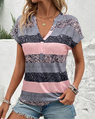 T-shirt V-hals Kortemig