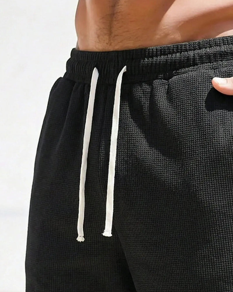 Shorts Heren Wafel Casual