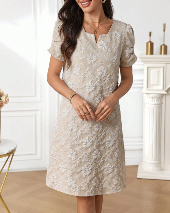 Jurk Pofmouw Getailleerde Taille