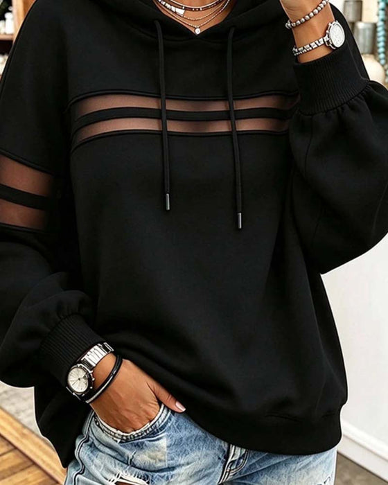 Hoodie Transparant Horizontale Streep