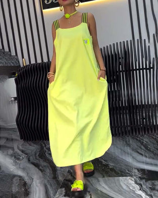 Jurk Gesplitste Schouderbanden Los