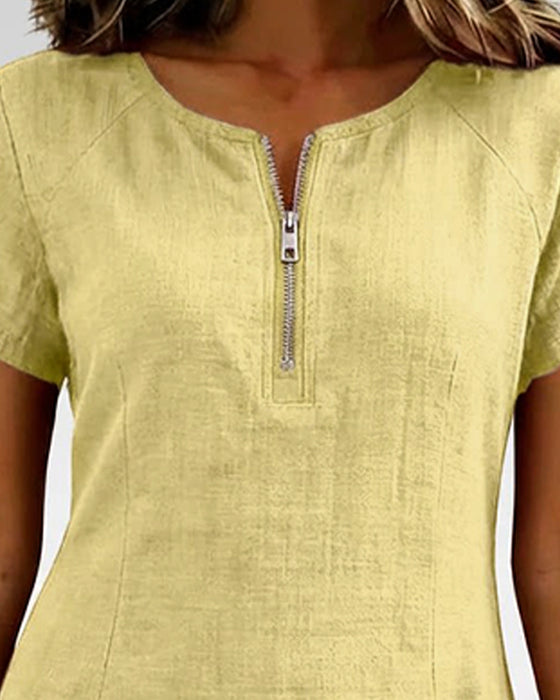 Off-Shoulder 100% Katoen Wijd Pijp