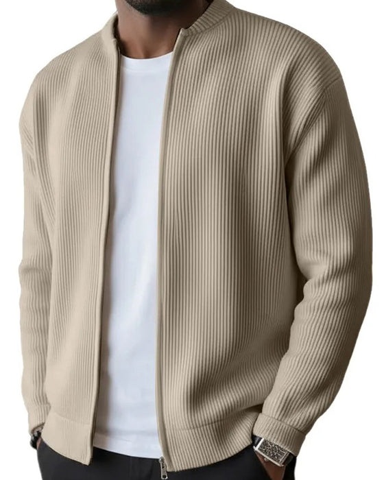 Heren Jas Effen Kleur Rits