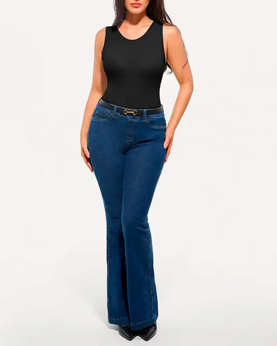 Tanktop Gestreept Ingebouwde Bh