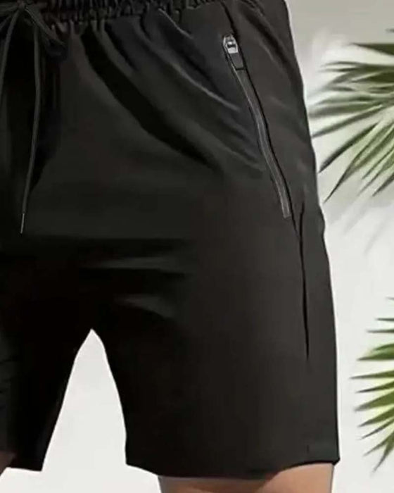 Shorts Trekkoord Rits Elastische Taille